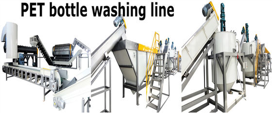 Buy Automatic PET Bottle Washing Line Stainless Steel Pet Bottle Crushing Machine 2000kg/Hr online manufacture