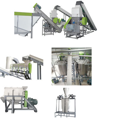 PET Bottle Washing Line 490kw with Siemens PLC Control for 500-3000kg/H Plastic Bottle Recycling