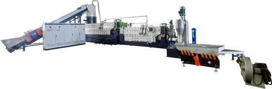 BOPP Pirnted Plastic Pelletizing Recycling Machine Two Stage With Cutter Compactor