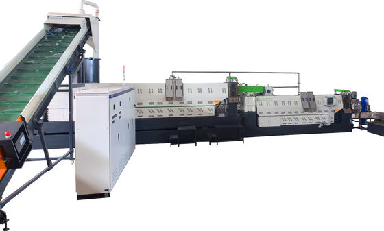 Heavily Printed BOPP Plastic Film Double Stage Single Screw Extruder Recycling Extruder Machine