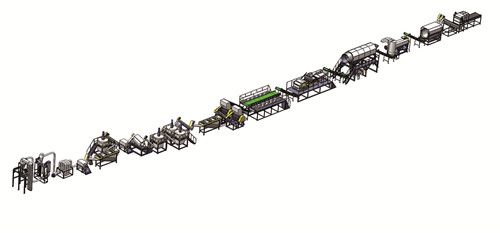 Zigzag Paper Label Remover Single Screw Pet Bottle Recycling Line Automatic 0